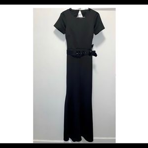 ASOS long open back  poplin dress